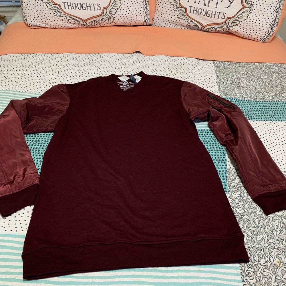 Brand New American Rag Burgundy long sleeve shirt/jacket XL